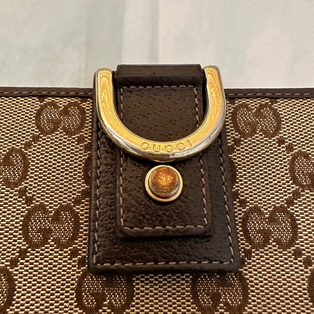 Gucci Brown Monogram Long Wallet Authentic - Picture 2 of 15